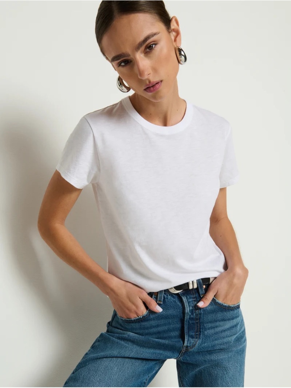 Nation LTD Women's White Short Sleeve Laurence Baby Tee BNWOT